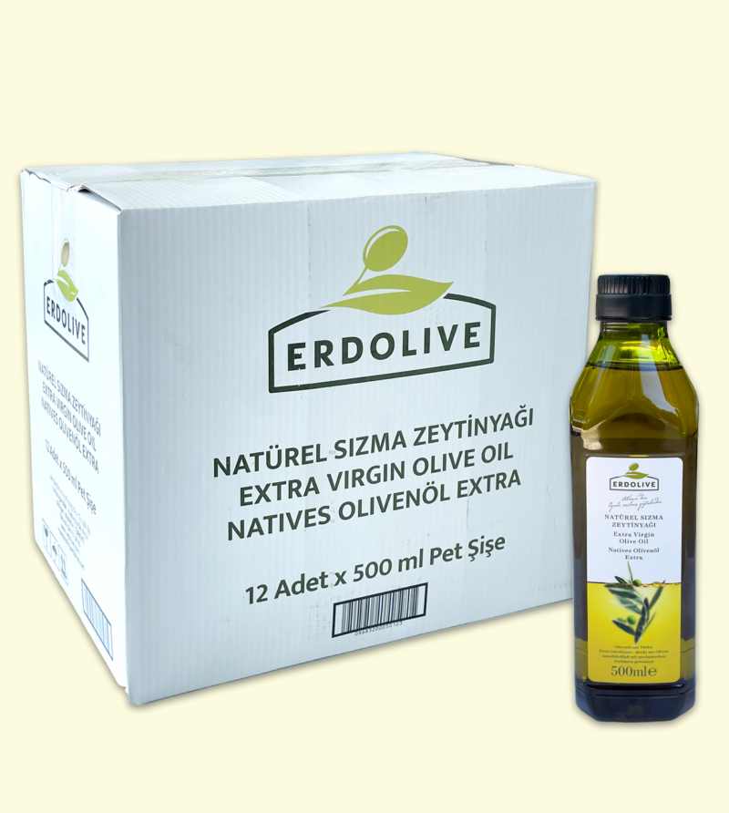 12x500 ml Pet Erdolive Natürel Sızma Zeytinyağı